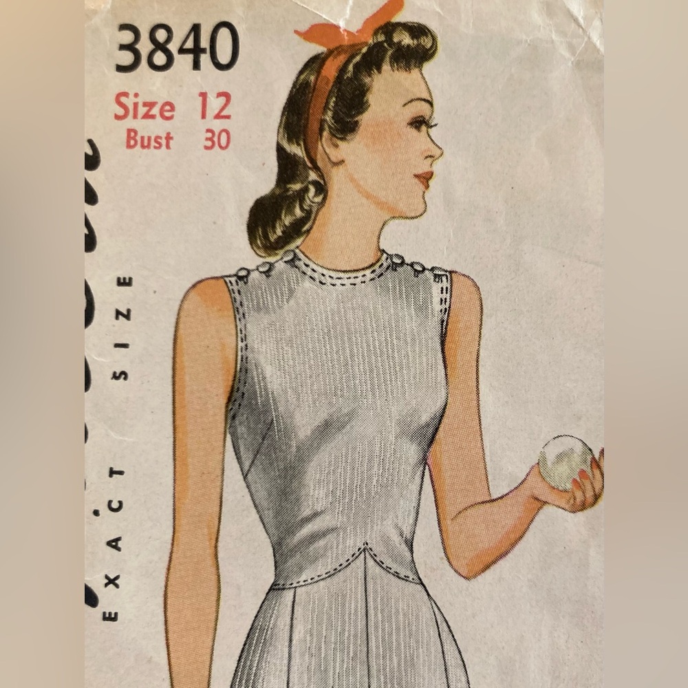 1941 Simplicity Sewing Pattern Tennis Dress or Street Dress